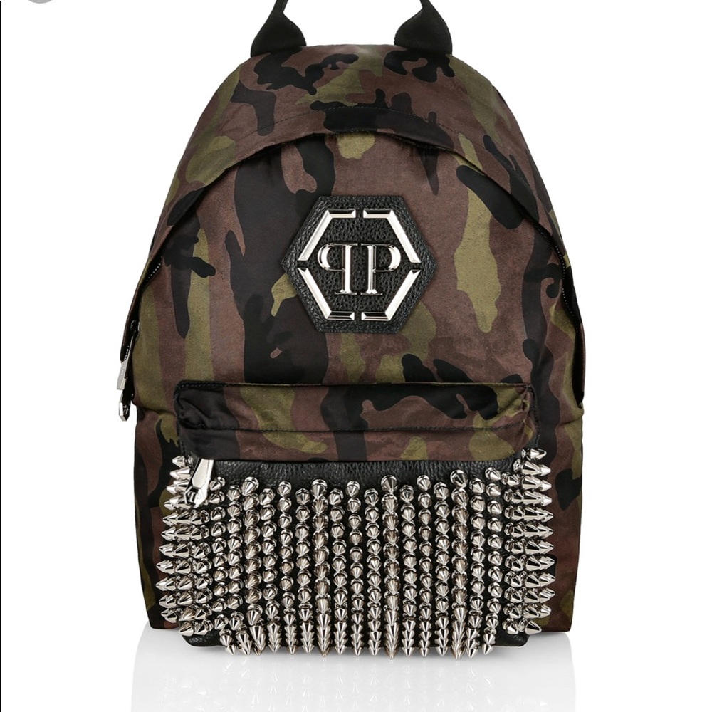 100% Authentic Philipp Plein camouflage Backpack